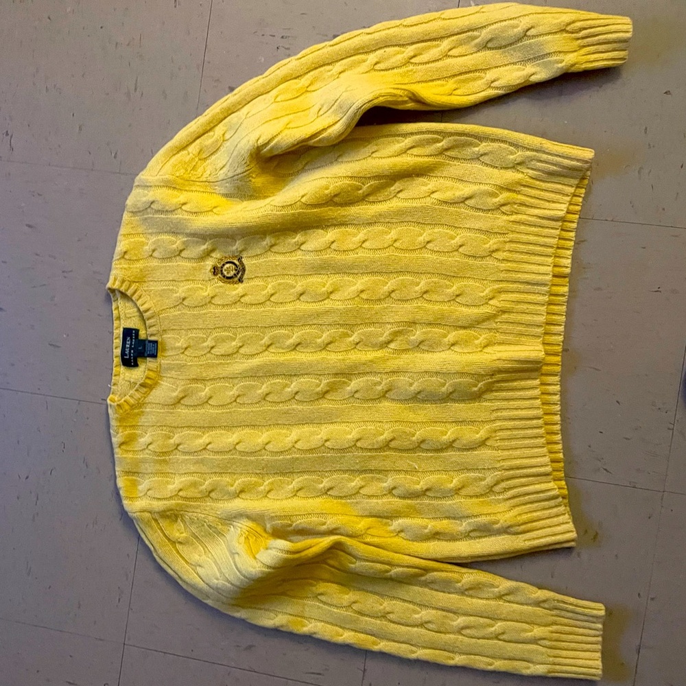 Yellow.. Lauren sweater.. Size large..